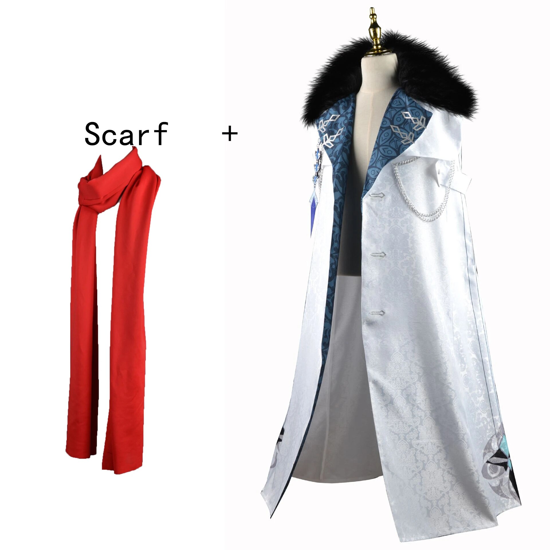 [Wetrose] In Stock Genshin Impact Fatui Harbinger Cloak Tartaglia Childe Knave Rooster Cosplay Costumes FullSet Game Halloween