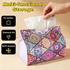 Rhombus DIY PU Diamond Painting Tissue Box Kits for Adults/Beginners Home Decor Diamond Desk Decorative Tissue Box Stain-resistant