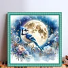 Blue Jay Moon Note-11CT Stamped Cross Stitch 45*45cm