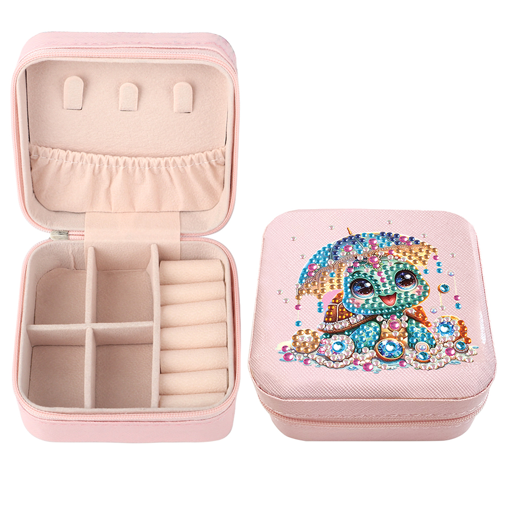 Special Shape Turtle 5D DIY Diamond Painting Jewelry Box for Art Crafts