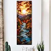 5D DIY Full Round Stained Glass Partial AB Diamond Painting Girl Beast 35x35cm (B)