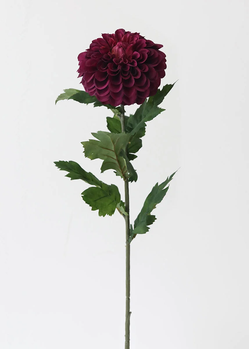 Plum Purple Fake Dahlia Flower - 29"