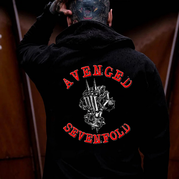 Avenged sevenfold zip online up hoodie