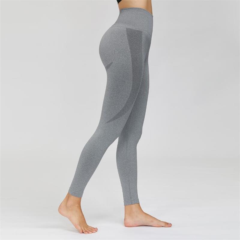 gray ribbed leggings