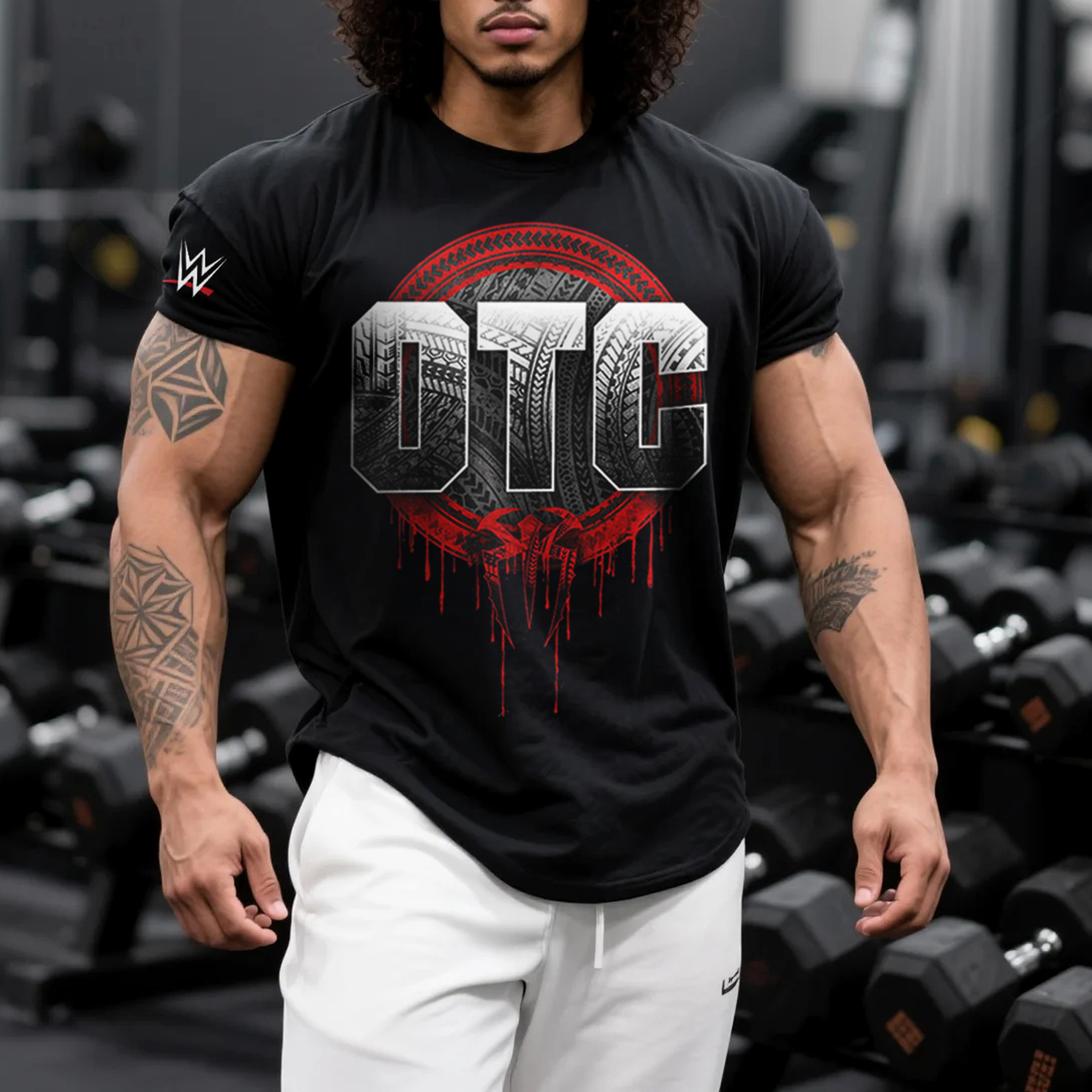 Oversized Loose Short-sleeved T-shirt Wrestling Fighting Print Top / TECHWEAR CLUB / Techwear