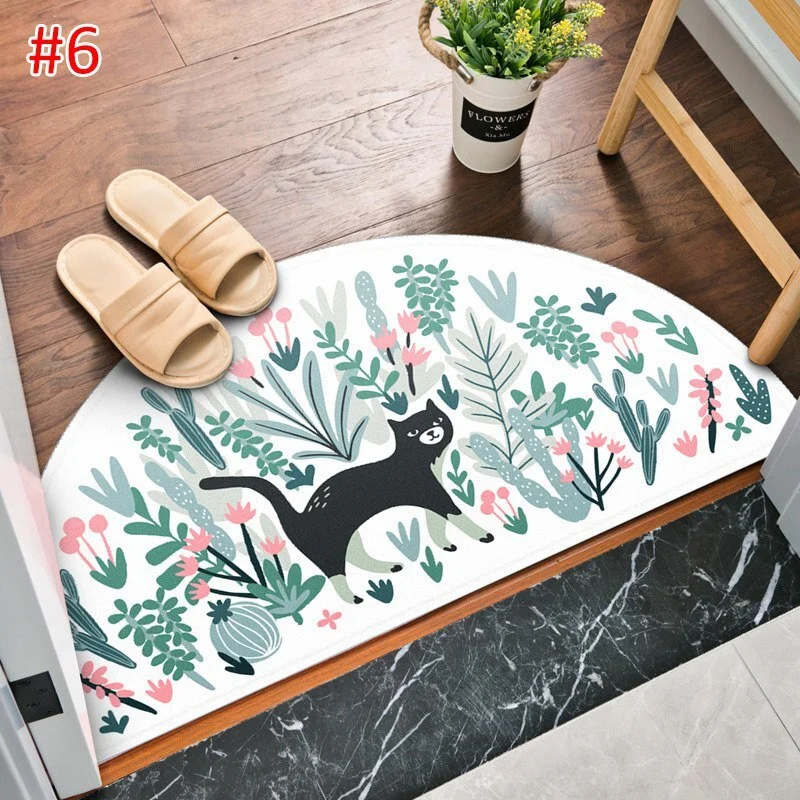 Rainbow Doormat Non-slip Floor Mat Cartoon Cat Kitchen Rug Doormat Absorbent Bathroom Entrance Dog Front Door Mat  Living Room