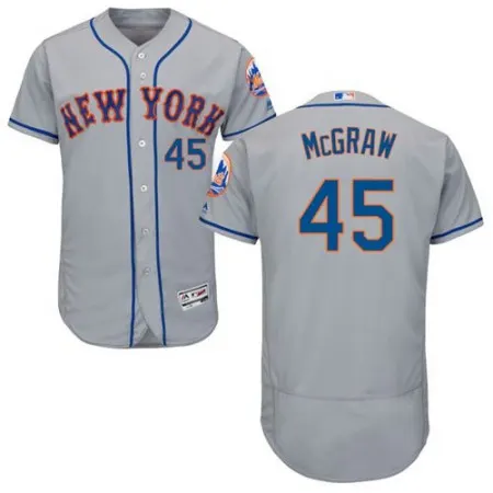 Mets #45 Tug McGraw Grey Flexbase Authentic Collection Stitched MLB Jersey