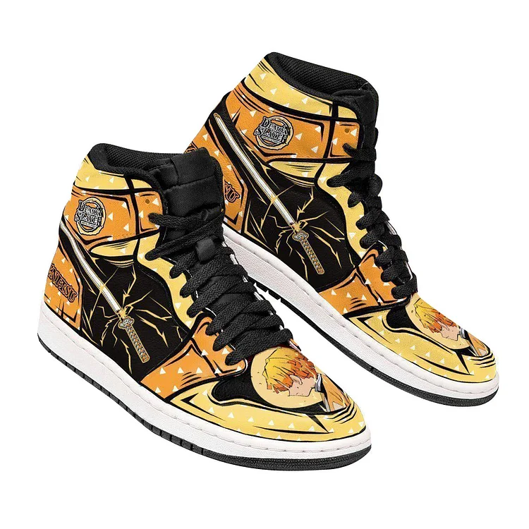 Thunder Agatsuma Zenitsu Custom Anime Shoes Demon Slayer Anime