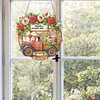 4Pcs Diamond Painting Flower Window Pendants Suncatcher Hanging Kits for Home Porch Farmhouse