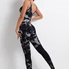 Gioiacombo&trade; Pantaloni da allenamento da yoga con stampa tie-dye senza cuciture da donna