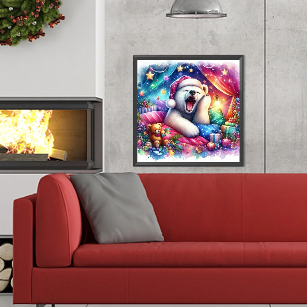 Diamond Painting - Full Round Drill - Sleeping Bear(Canvas|40*40cm)