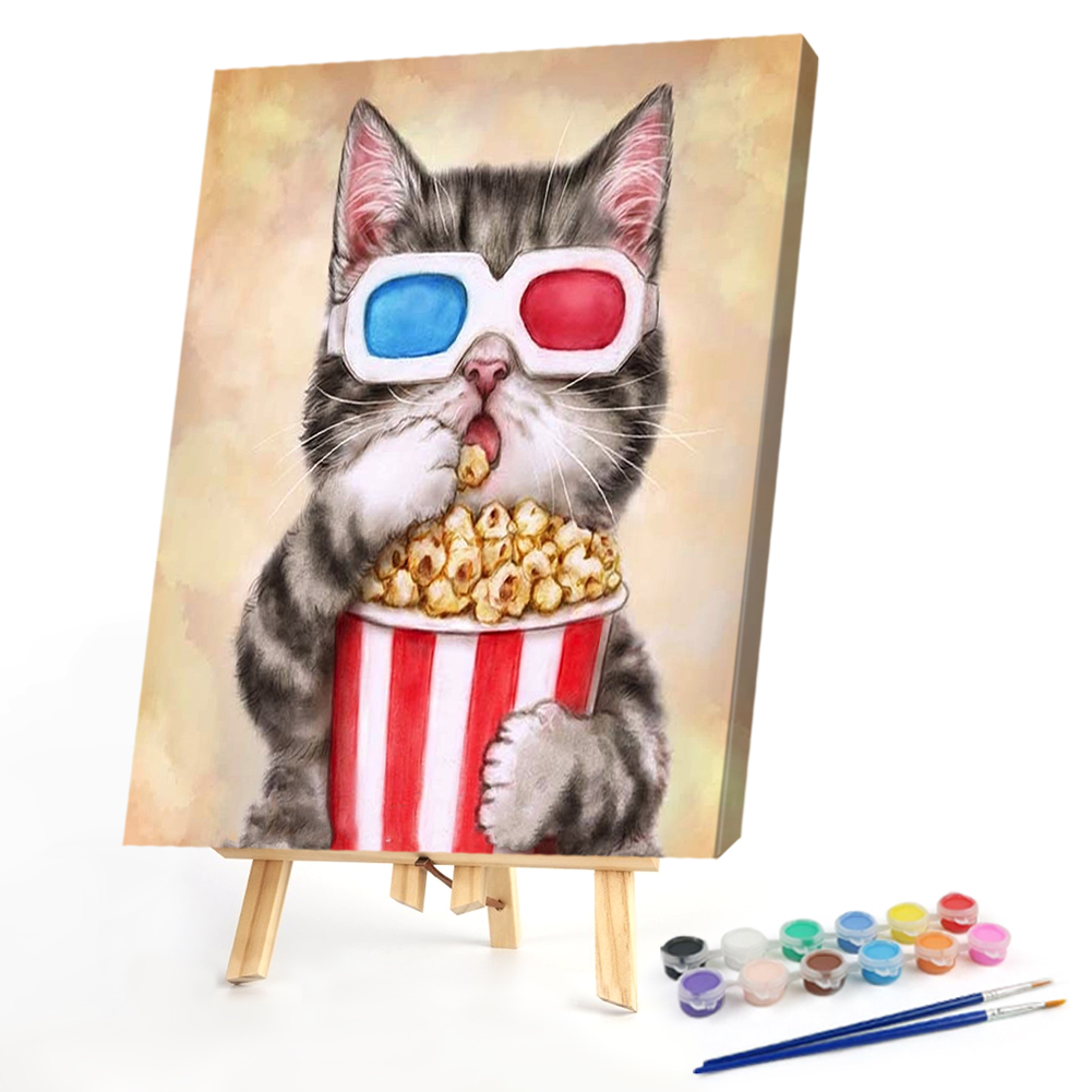 

40*50CM - Paint By Numbers - Cute Cat, 501 Original