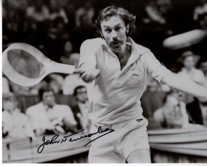 JOHN NEWCOMBE Signed Autographed TENNIS Photo Poster painting