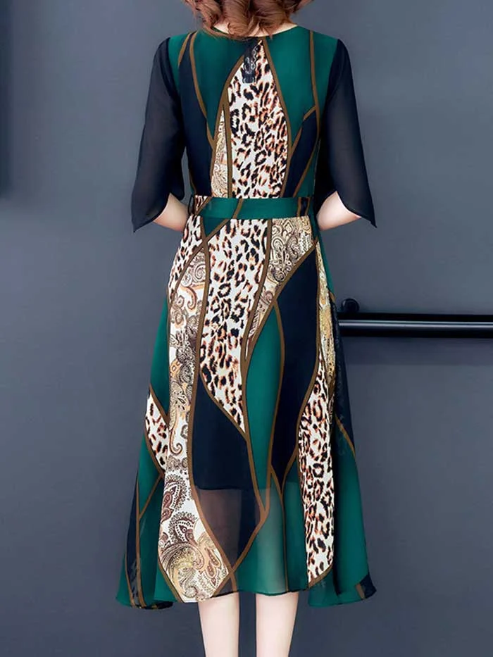 Women's new elegant printed dress