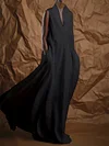 Women's V-Neck Flowy Sleeveless Maxi Dress