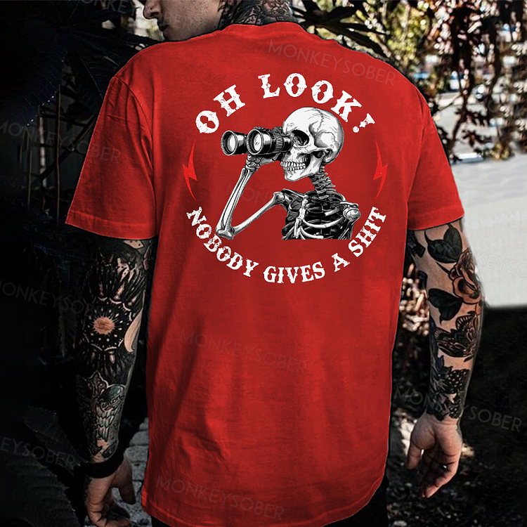 Oh Look! Nobody Gives A Shit Monkey T-shirt
