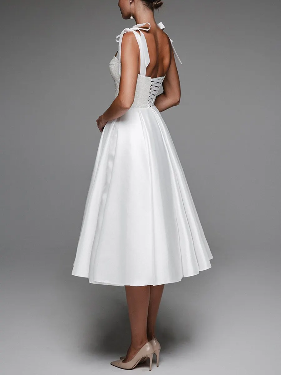 Marixa Formal Stylish Lace-Up A-Line Dress