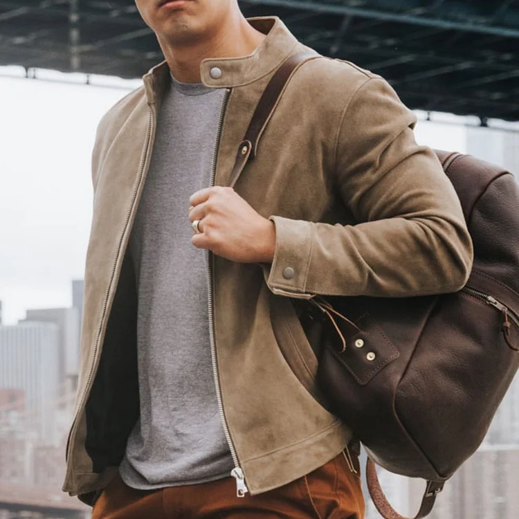 Racer Jacket | Taupe