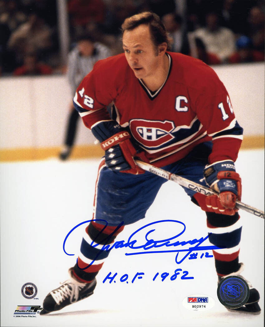 Yvan Cournoyer SIGNED 8x10 Photo Poster painting + HOF 82 Montreal Canadiens PSA/DNA AUTOGRAPHED