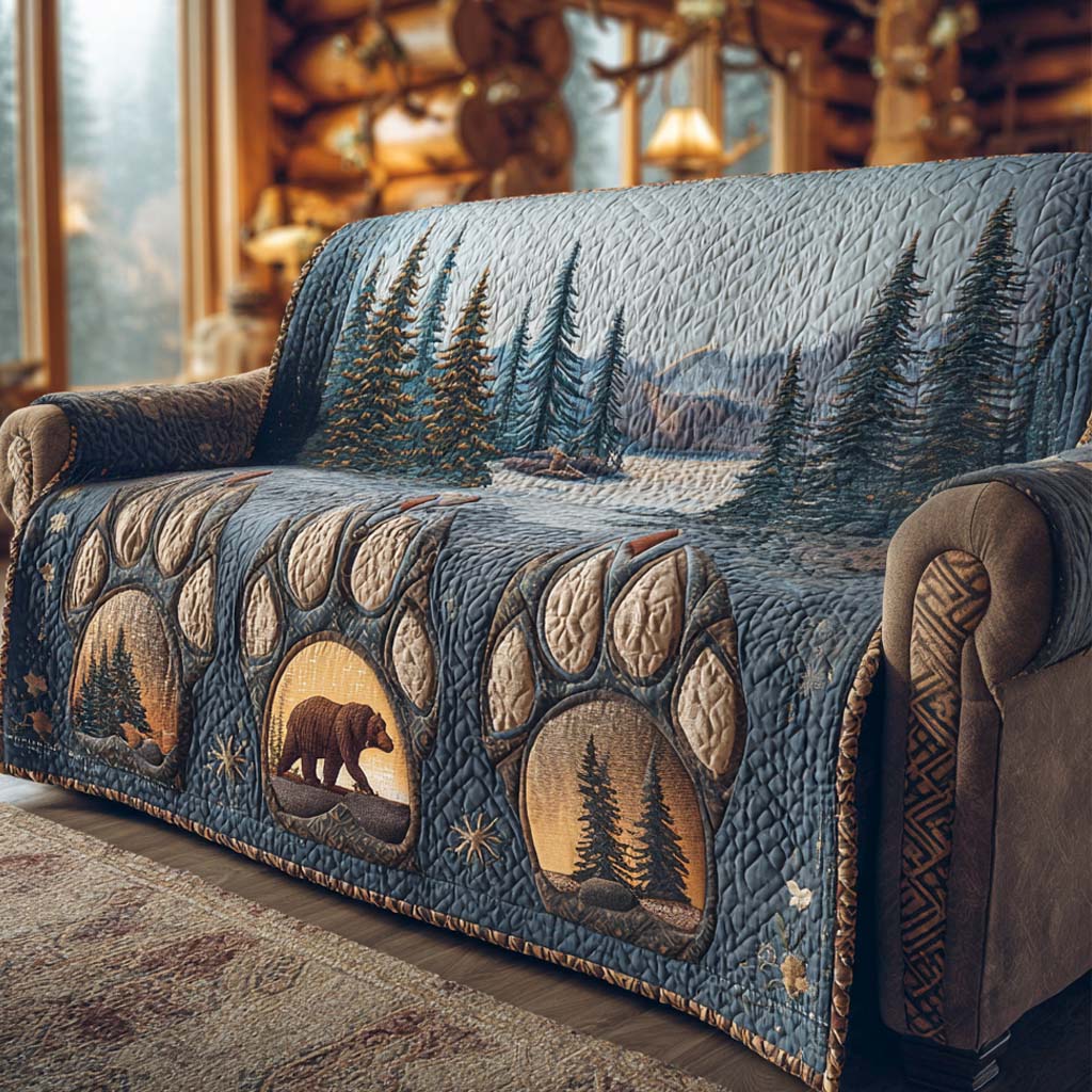 Rustic Path Quilted Sofa Cover NCU0XD1733 everthome