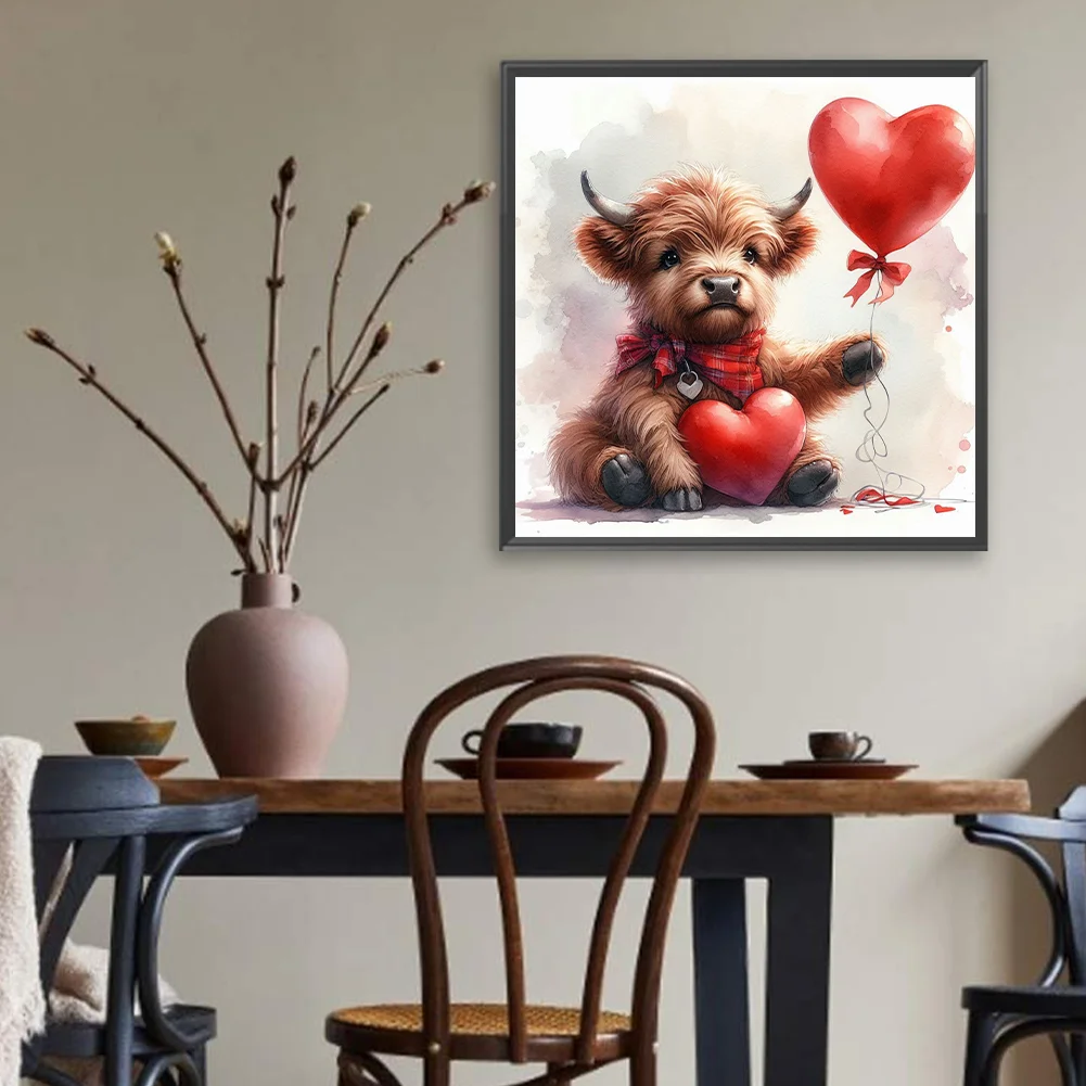 Diamond Painting - Full Square Drill - Valentine's Day Yak(Canvas|35*35cm)