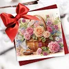(US Local)6pcs Diamond Painting Greeting Cards DIY Diamond Art Cards Arts Crafts (Bouquet)