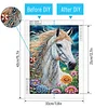 Diamond Painting-DIY Crystal Rhinestone Horse in the Flowers