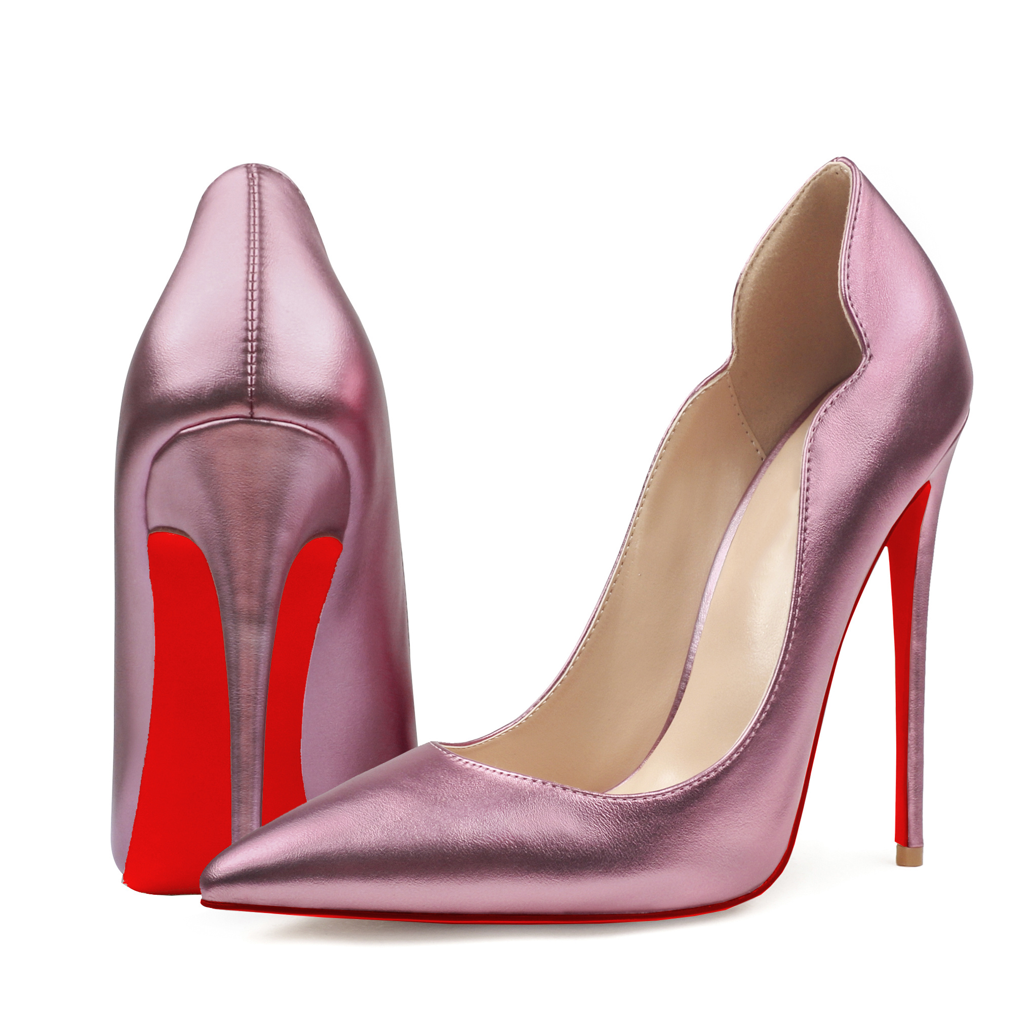 120mm Women's Red Bottom High Heels for Party Wedding Matte Pumps-MERUMOTE