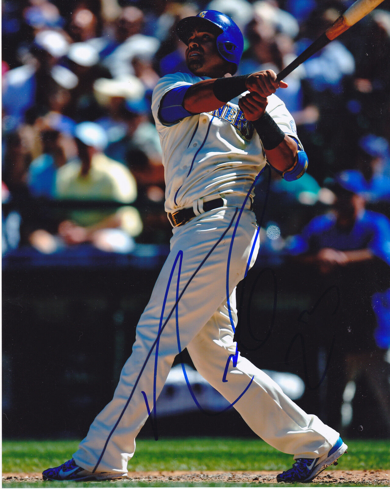 NELSON CRUZ SEATTLE MARINERS ACTION SIGNED 8x10