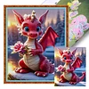 Red Dragon-11CT Stamped Cross Stitch 40*50cm/15.75*19.69in