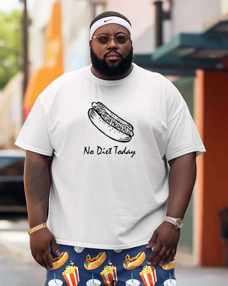 No Diet Today Foods Print Large Men's Set