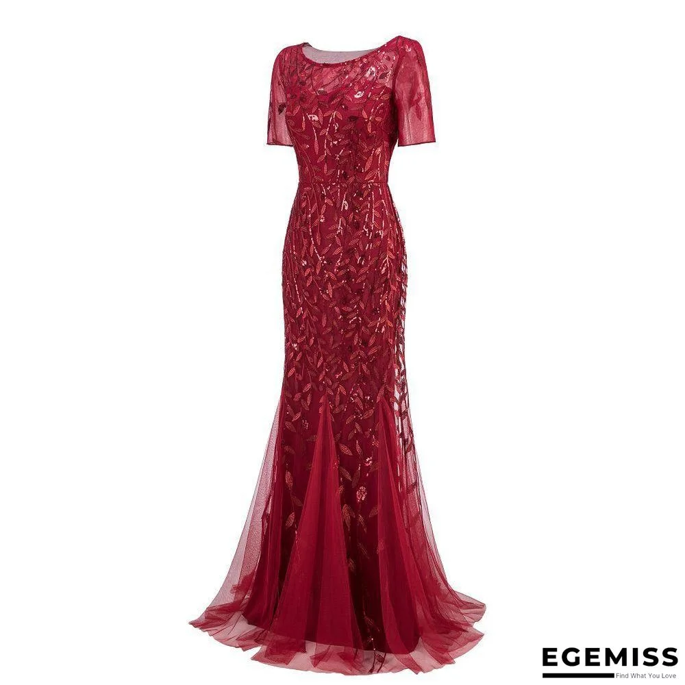 Banquet Host Evening Dress Fishtail Dress Woman Black Dresses | EGEMISS