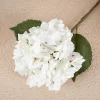 Artificial 18cm White Snowflake Hydrangea Stem Flower