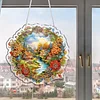 Diamond Painting Acrylic Country Stream Window Hanging Pendant for Home Decor