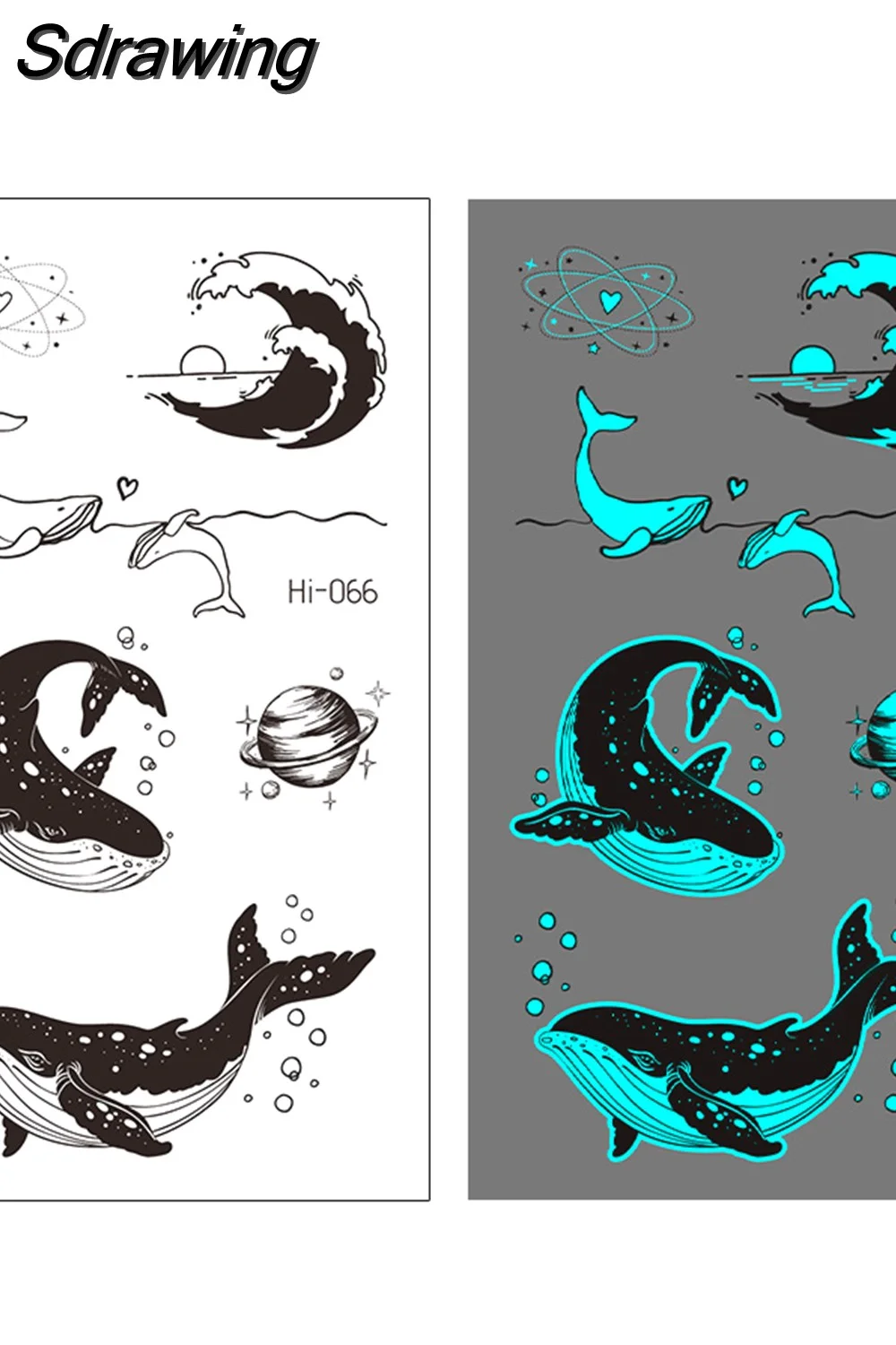 Sdrawing Temporary Tattoo Stickers Lovely Cat Star Rabbit panda Animal Festival Party Glowing Cool Face Tatoo for kid Women