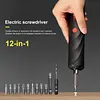 Cordless Electric Screwdriver with 12-Piece Bit Mini Cordless Power Screwdriver Set USB-C Rechargeable for Furniture Assembly Electronics Repair DIY