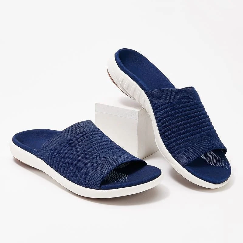 Women's Soft Padded Sandals For Sensitive Feet / Blue - vzzhome