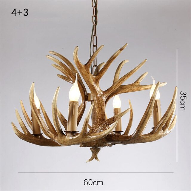 Modern Resin Antlers Led Chandeliers Living Room Dining Room Industrial Style Decorative Lamps Retro Hotel Bar Lighting Lustres