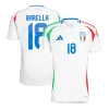 BARELLA #18 Italy Away Soccer Jersey EURO 2024