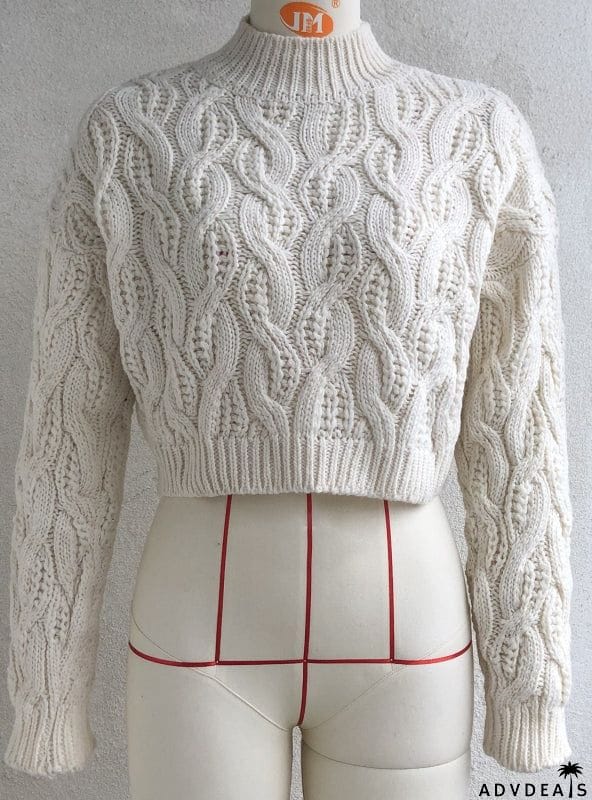 ROUND NECK TWIST COAT SWEATER