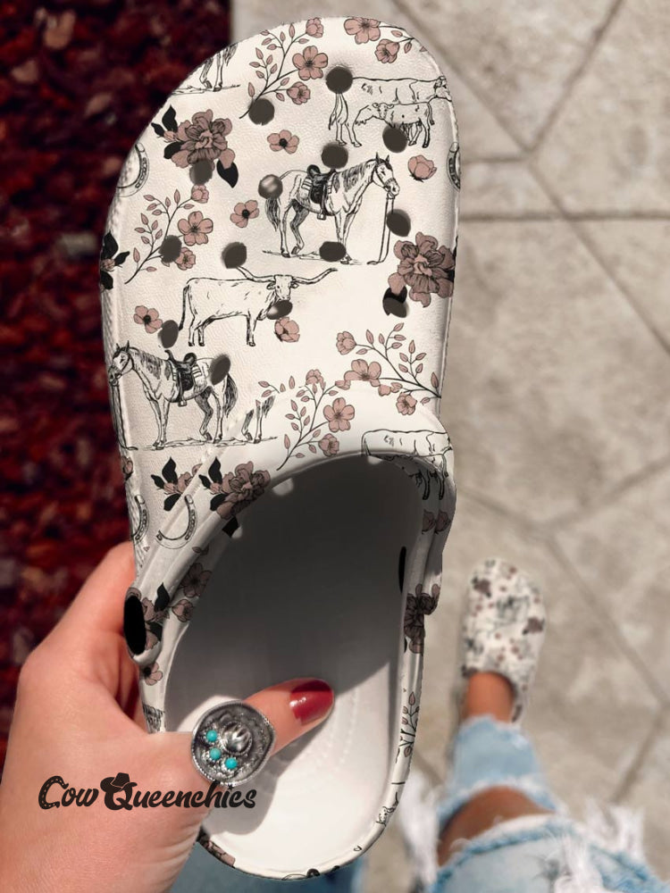 Flower & Cattle Clogs Multicolor / 36