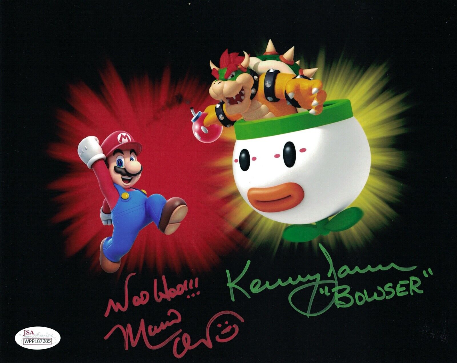 CHARLES MARTINET & KENNY JAMES Signed 8x10 Nintendo Super Mario Photo Poster painting JSA COA