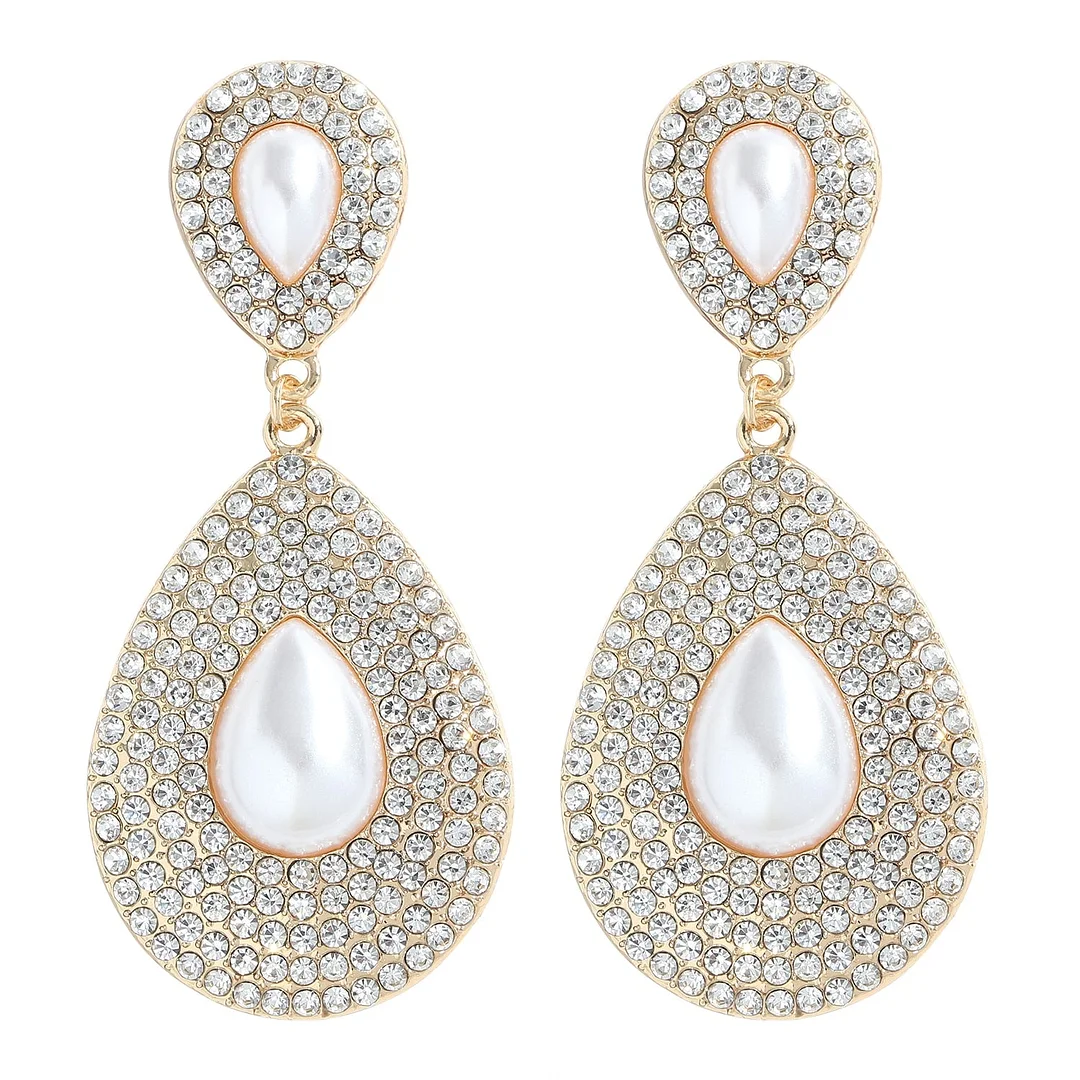 Dvacaman New Designs Crystal Square Drop Earrings for Women 2019 Fashion Rhinestone Statement Earrings Dangle Wedding Jewelry