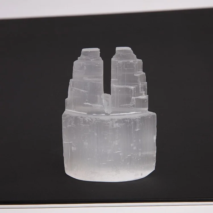 Selenite Double Twin Towers Points Bulk