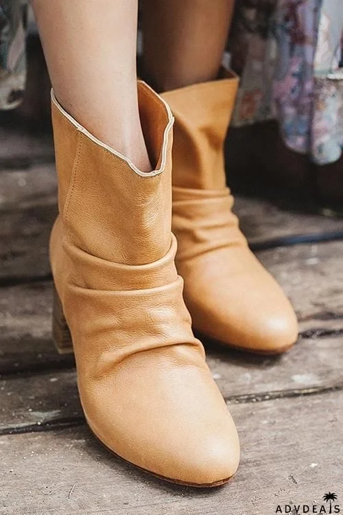 Mid Heel Ankle Boots