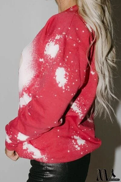 MidiSono - LOVE Round Neck Dropped Shoulder Sweatshirt