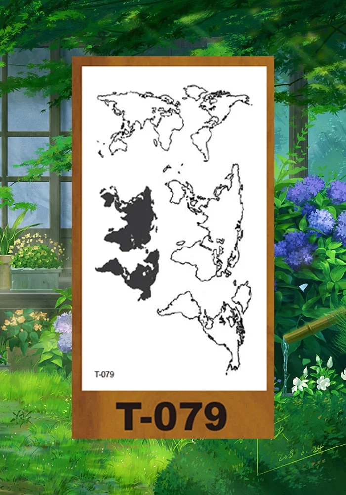 Drop Shipping Small Temporary Tattoo Stickers Expression Wolf Antlers Cartoon Girl Kid Arm Buttock Abdomen Neck Ankles Art Tatoo