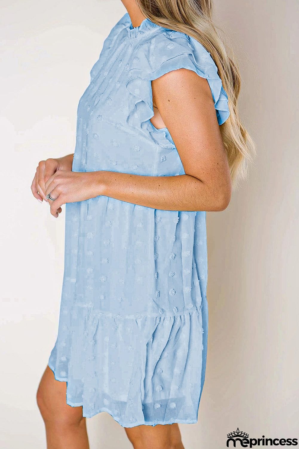 Swiss Dot Layered Mini Dress