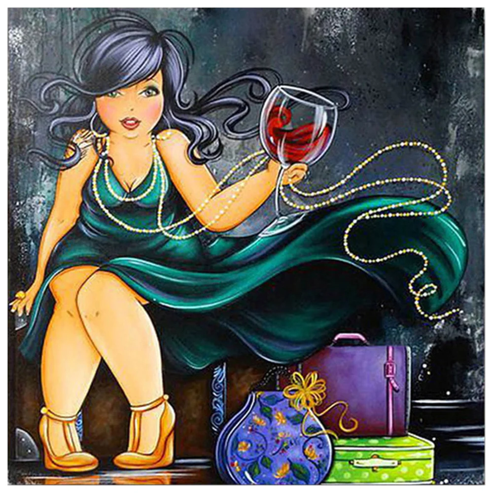 Diamond Painting - Full Round/Square Drill - Fat Woman(30*30 - 50*50cm)