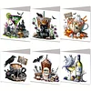 (US Only)6PCS DIY Halloween Drink Diamond Art Greeting Cards for Halloween and Holidays